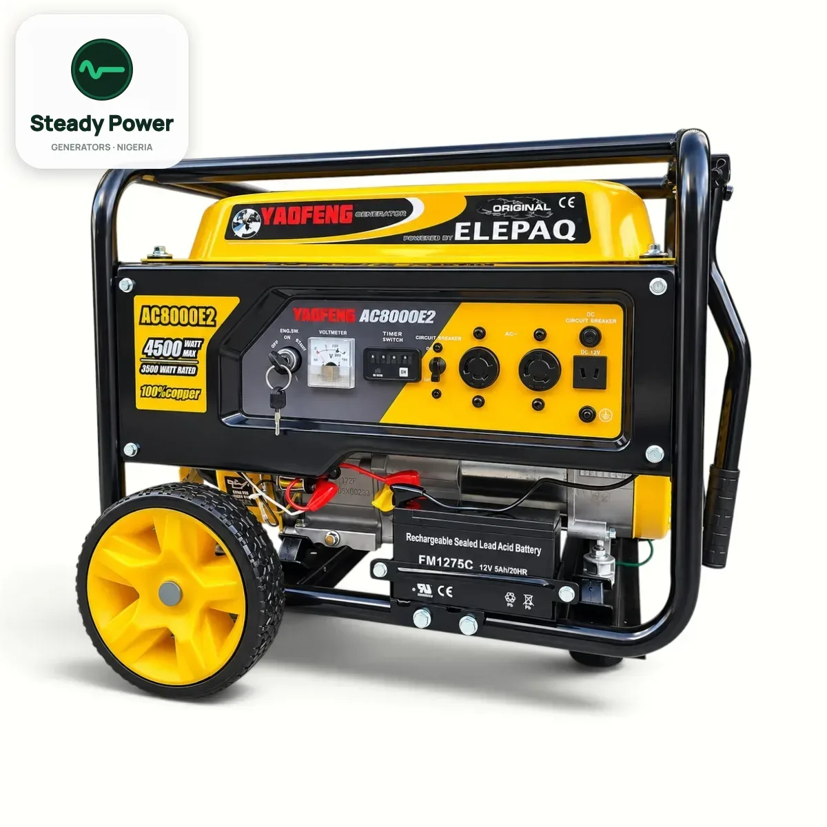 Elepaq AC8000E2 4.3kVA Petrol Generator (Remote Start)