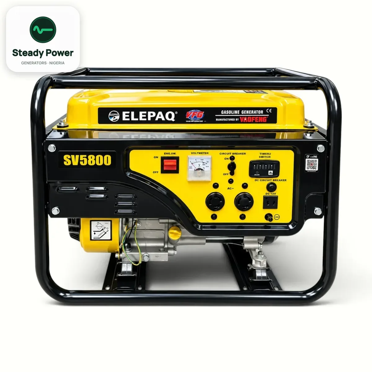 Elepaq SV5200 3.2kVA Petrol Generator (Manual Start)