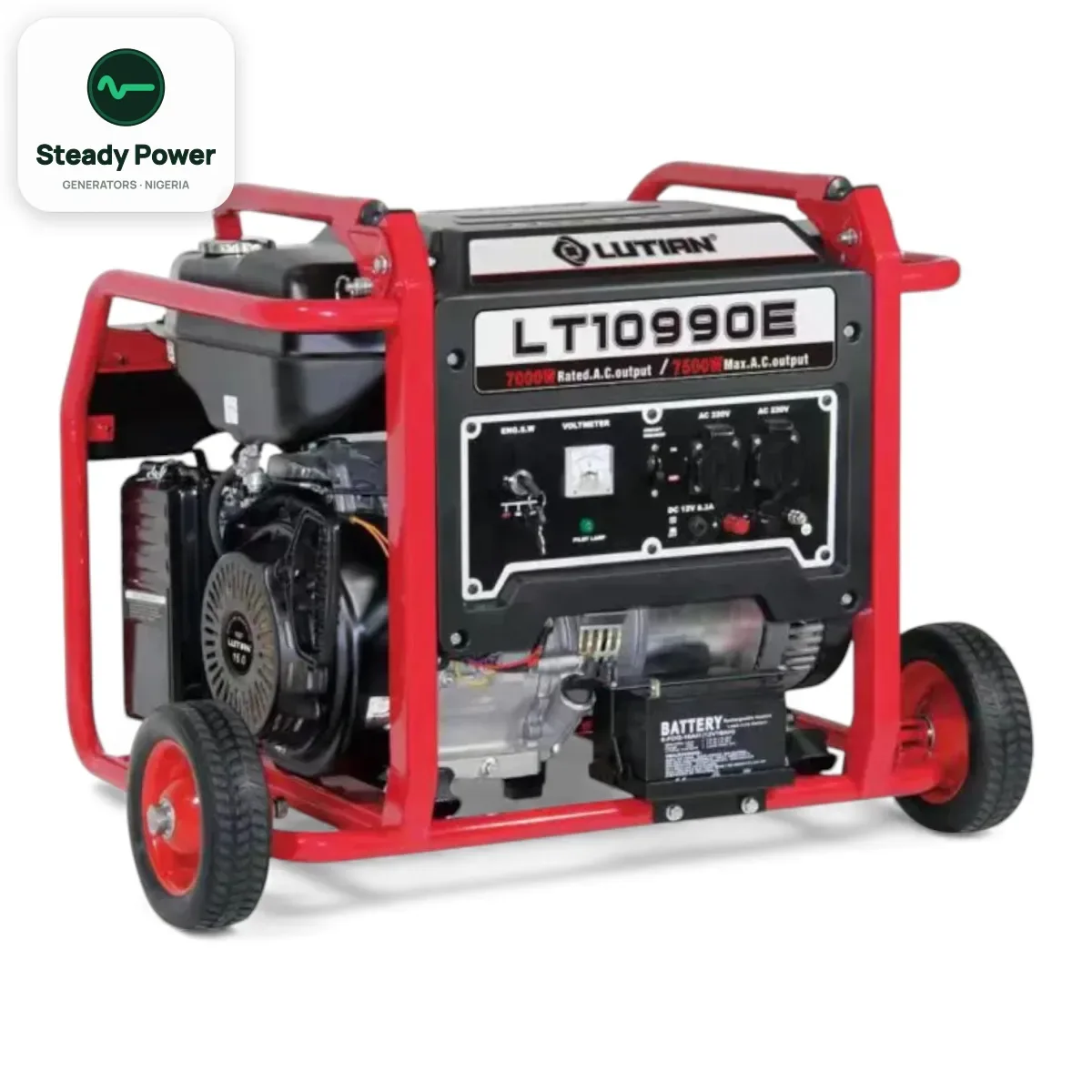 Lutian LT10990E 8.8kVA Petrol Generator (Key Start)