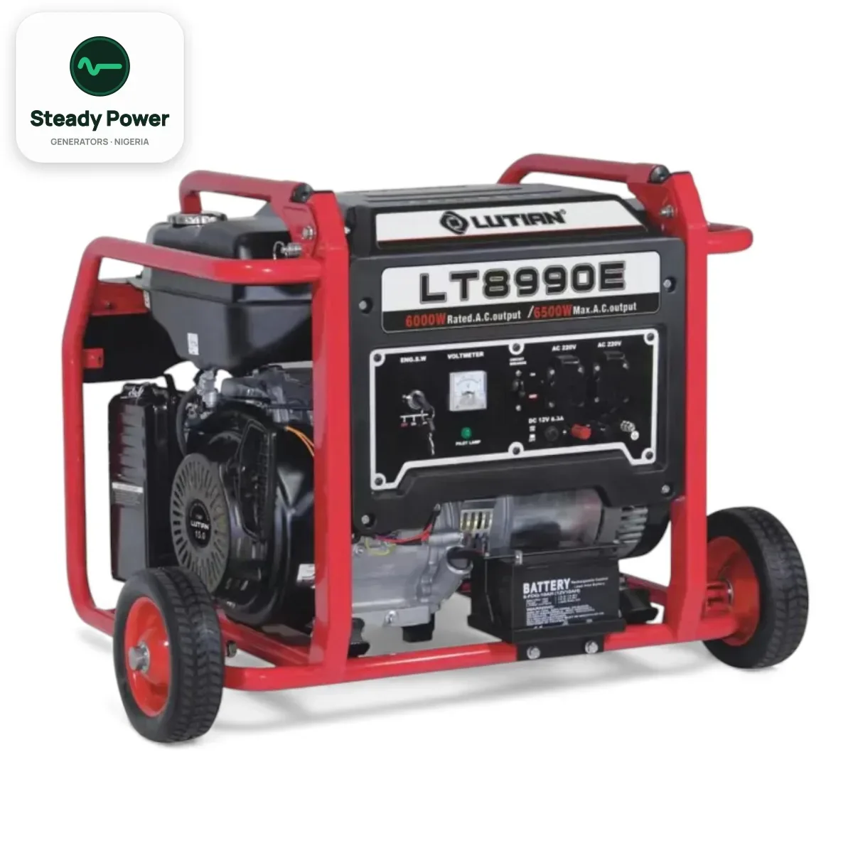 Lutian LT8990E 7.5kVA Petrol Generator (Key Start)