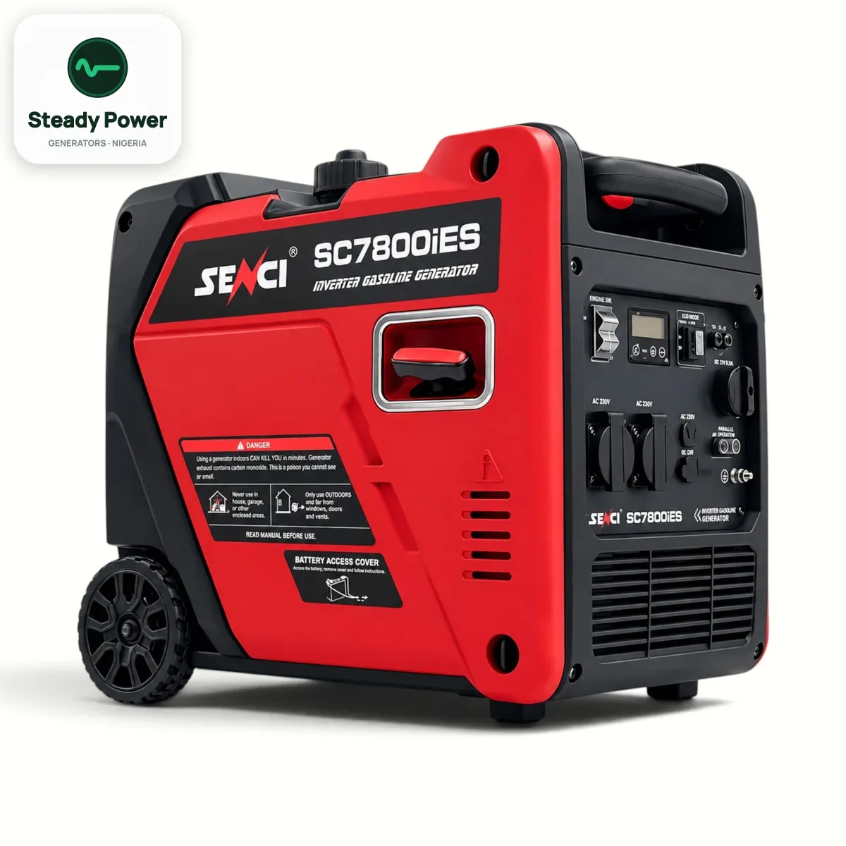 Senci SC7800IES 5kVA Petrol Inverter Generator (Key Start)