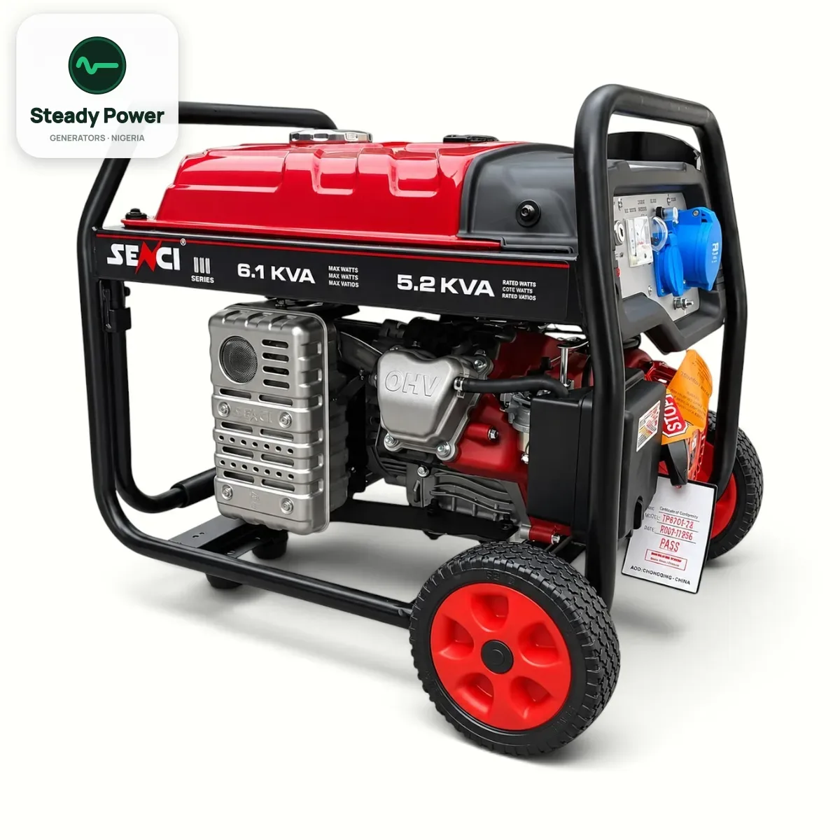 Senci SC7800R 5.2kVA Petrol Generator (Remote Start)