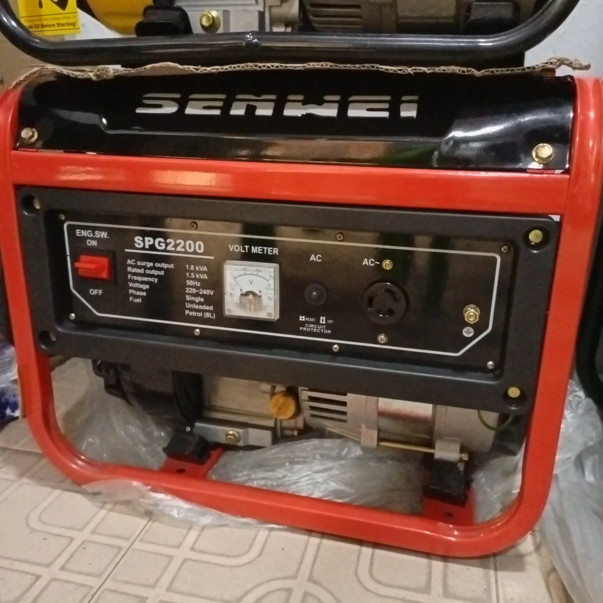 Senwei SPG2200 1.5kVA Petrol Generator (Manual Start)