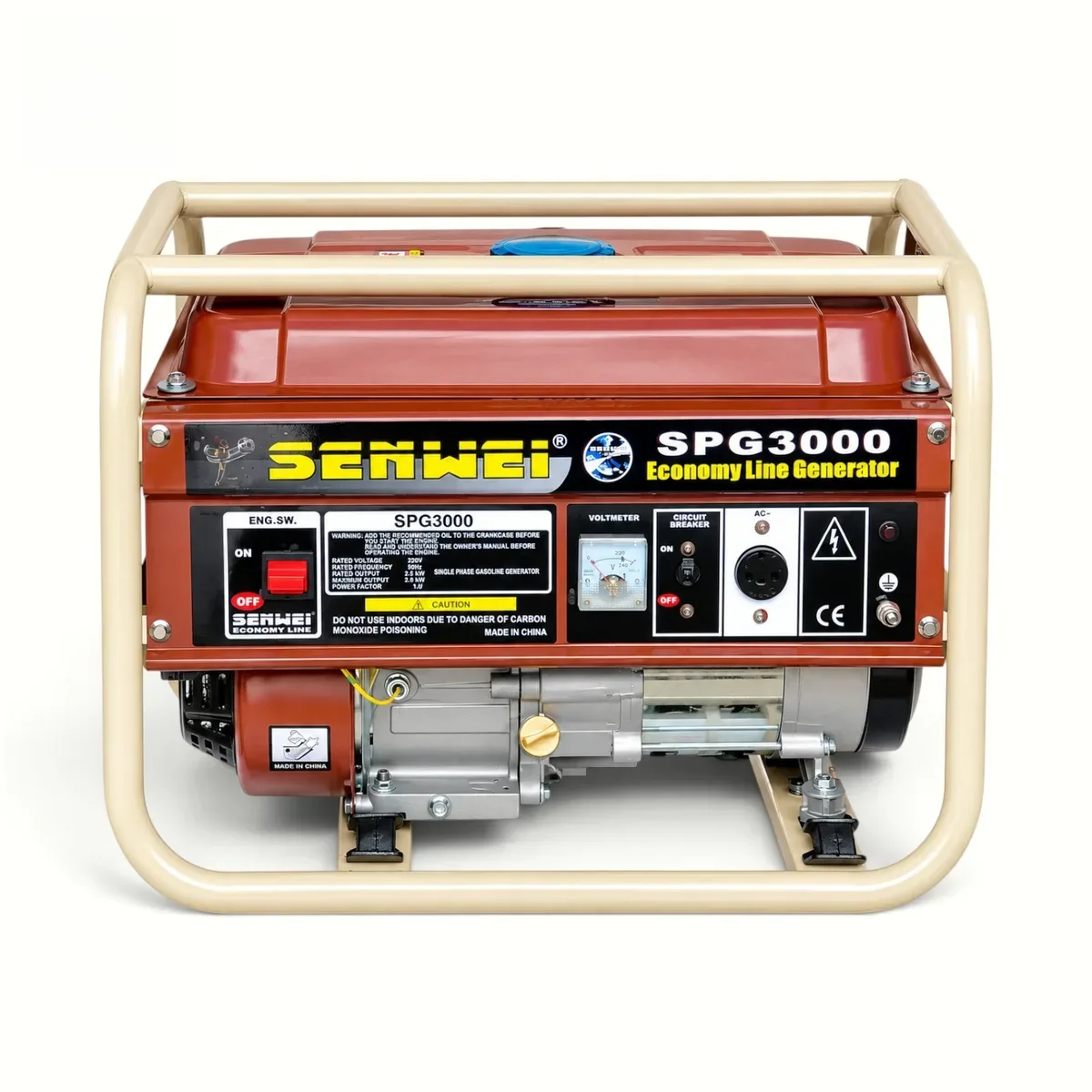 Senwei SPG3000 3.2kVA Petrol Generator (Manual Start)