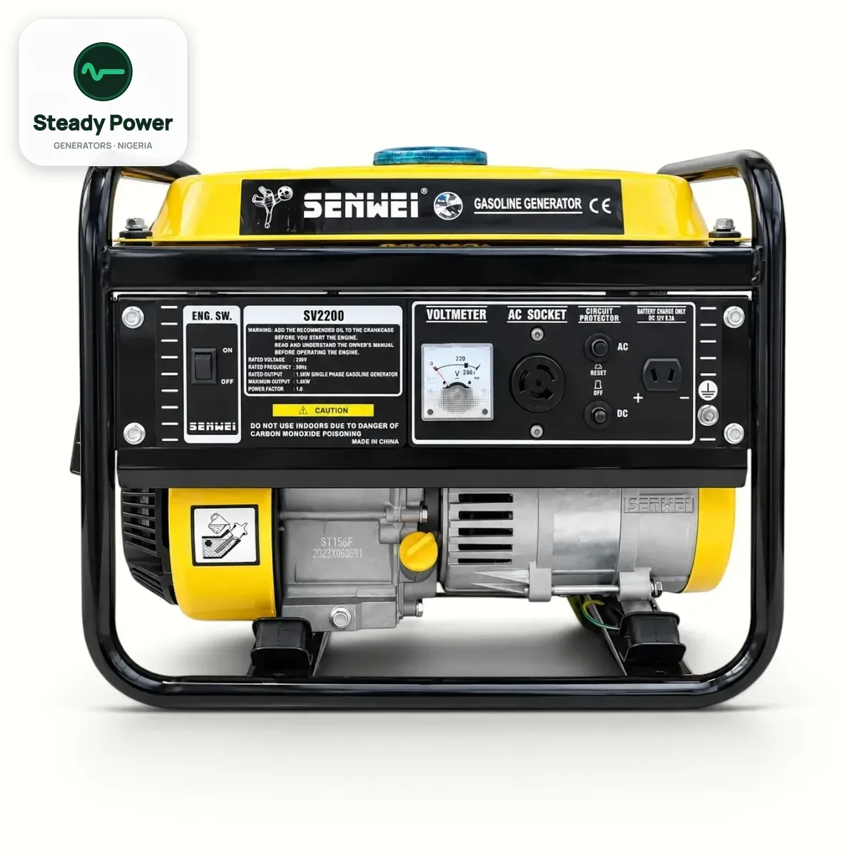 Senwei SV2200 1.2kVA Petrol Generator (Manual Start)